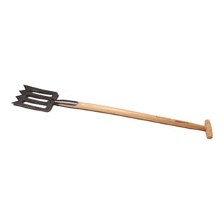 Gärtner Fourche à main avec manche en frêne en T