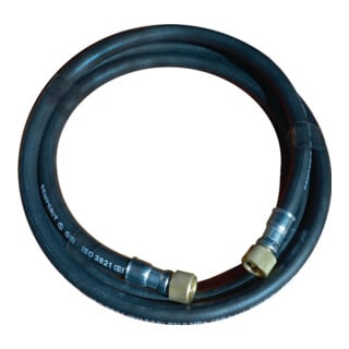 Gasschlauch L.1,8m ID 6,3mm Wandst.3mm schwarz