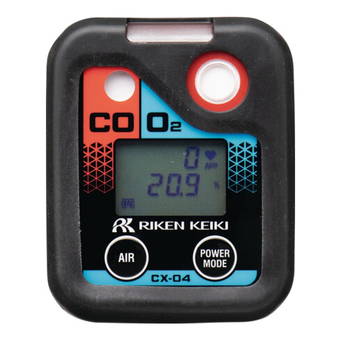Gaswarngerät CX-04 2-Gas Messgerät CO+O2 Messber.0-2000 ppm RIKEN KEIKI
