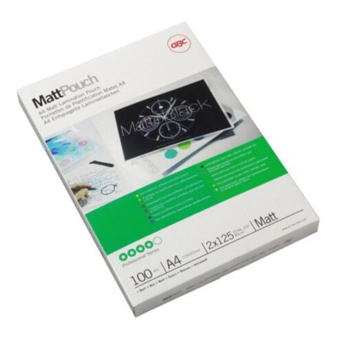 GBC Folientasche MattPouch 3747241 DIN A4 125mic 100 St./Pack.