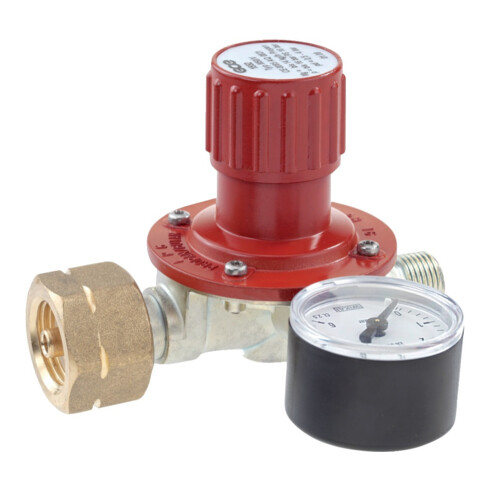 GCE Régulateur pour bouteilles de propane 5/11/33 kg avec manomètre 0,5-4 bar
