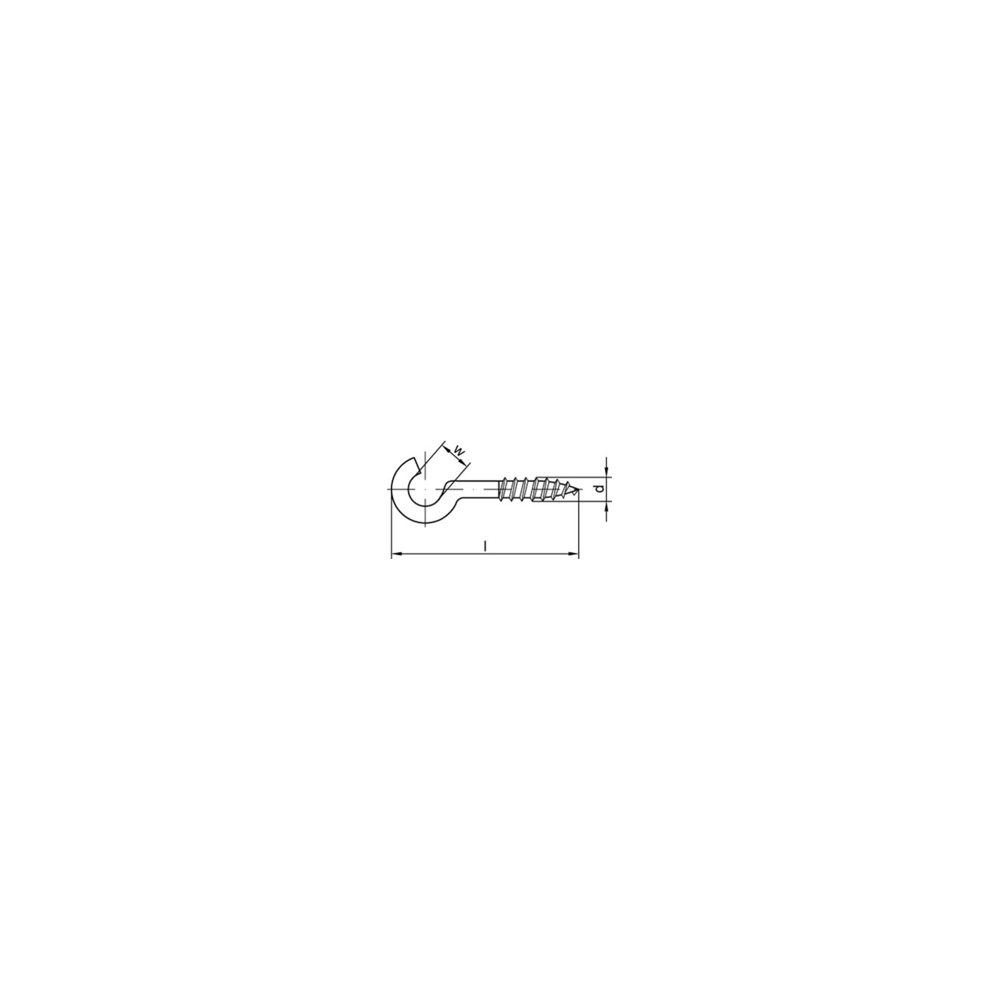geb. schraubenhaken Stahl Typ 11 30 mm galvanisch verzinkt gal Zn S ; Industrial Quality Supplies