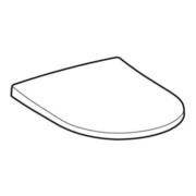 Geberit Abattant WC Acanto Quick-R., MS chromé, avec frein de chute, blanc-2
