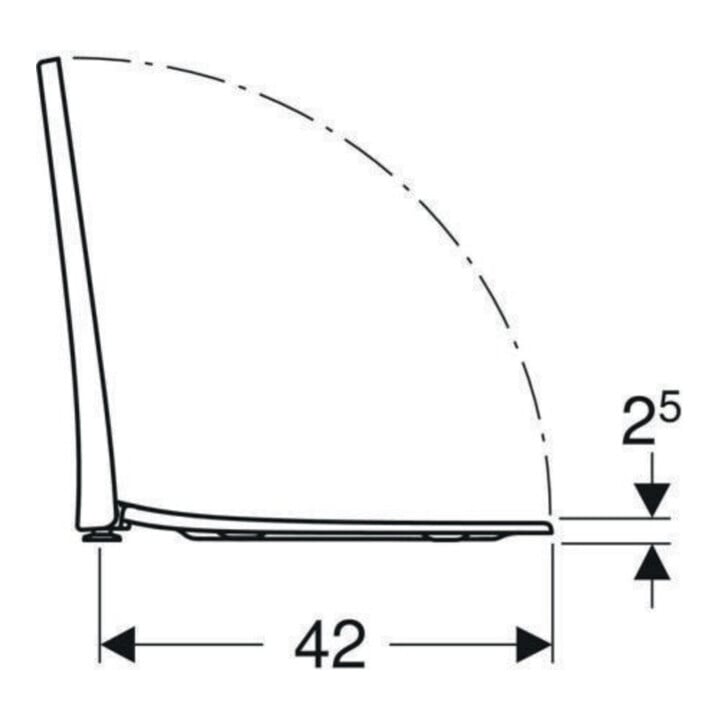 Geberit Abattant WC Acanto Quick-R., MS chromé, avec frein de chute, blanc