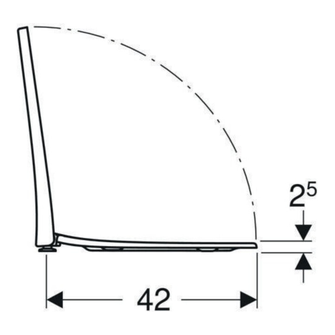 Geberit Abattant WC Acanto Quick-R., MS chromé, avec frein de chute, blanc