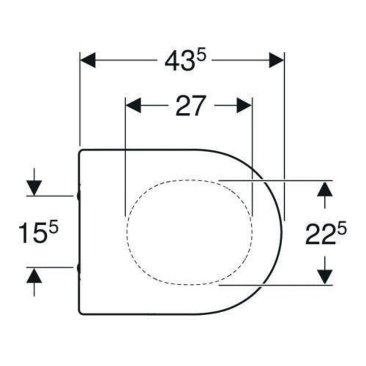 Geberit Abattant WC Acanto Quick-R., MS chromé, avec frein de chute, blanc