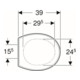 Geberit Abattant WC Bambini blanc, charnières en acier inoxydable-2