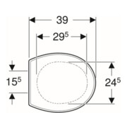 Geberit Abattant WC Bambini blanc, charnières en acier inoxydable-2