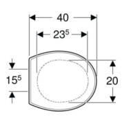 Geberit Abattant WC Bambini blanc, charnières en acier inoxydable-4