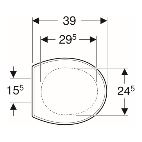 Geberit Abattant WC Bambini blanc, charnières en acier inoxydable