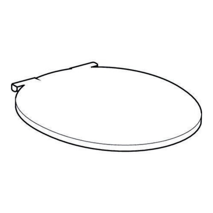 Geberit Abattant WC Cassini blanc, charnière ES, avec frein de chute, avec couvercle