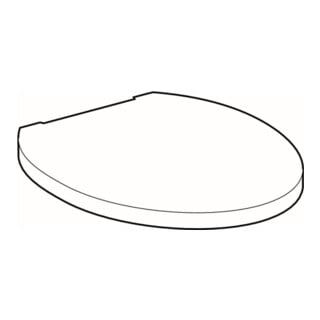 Geberit Abattant WC Cleo blanc, avec couvercle, charnières chromées