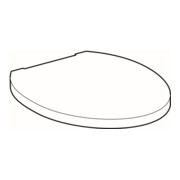 Geberit Abattant WC Cleo blanc, avec couvercle, charnières chromées-1