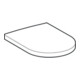 Geberit Abattant WC iCon Charnières Acier Inox, blanc