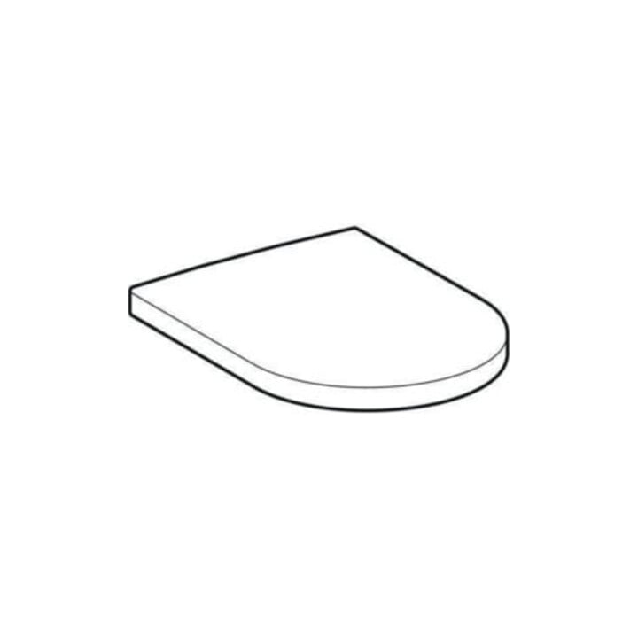 Geberit Abattant WC iCon Charnières Acier Inox, blanc