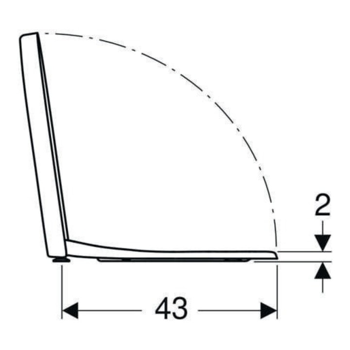 Geberit Abattant WC iCon charnières MS chromé, avec frein de chute, blanc