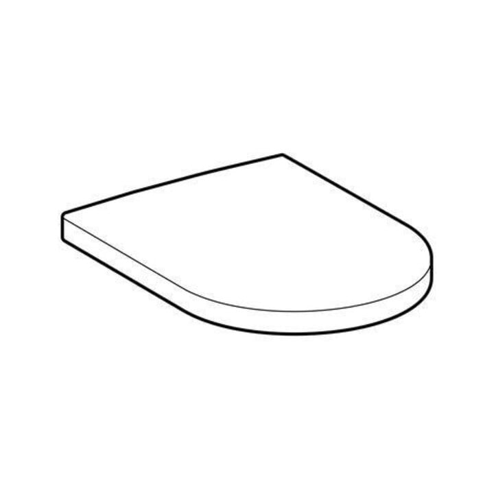 Geberit Abattant WC iCon charnières MS chromé, avec frein de chute, blanc