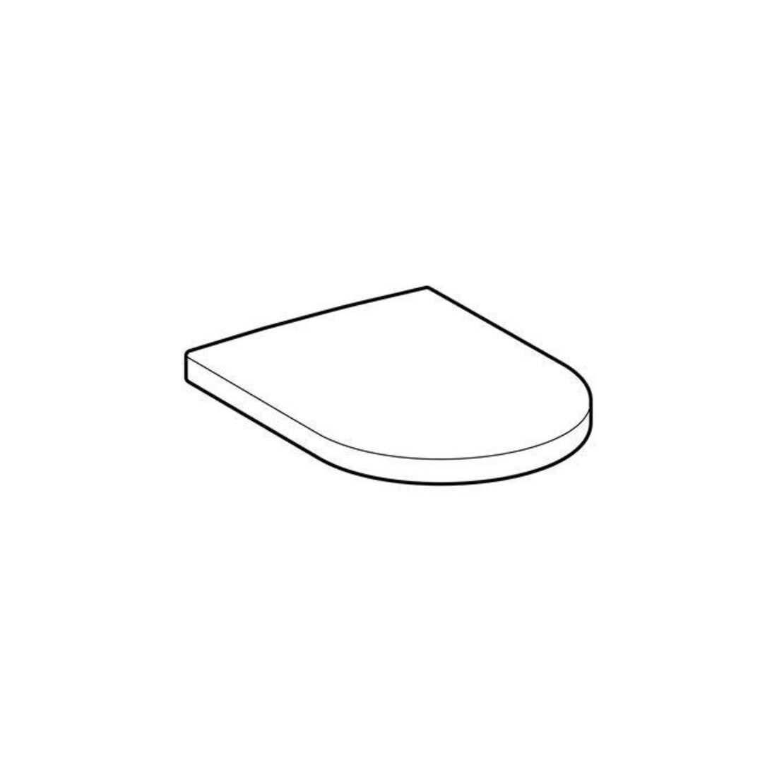 Geberit Abattant WC iCon charnières MS chromé, avec frein de chute, blanc