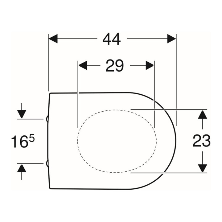 Geberit Abattant WC iCon charnières MS chromé, avec frein de chute, blanc