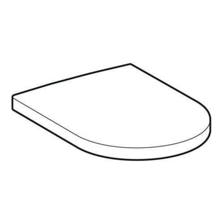 Geberit Abattant WC iCon charnières MS chromé, avec frein de chute, blanc