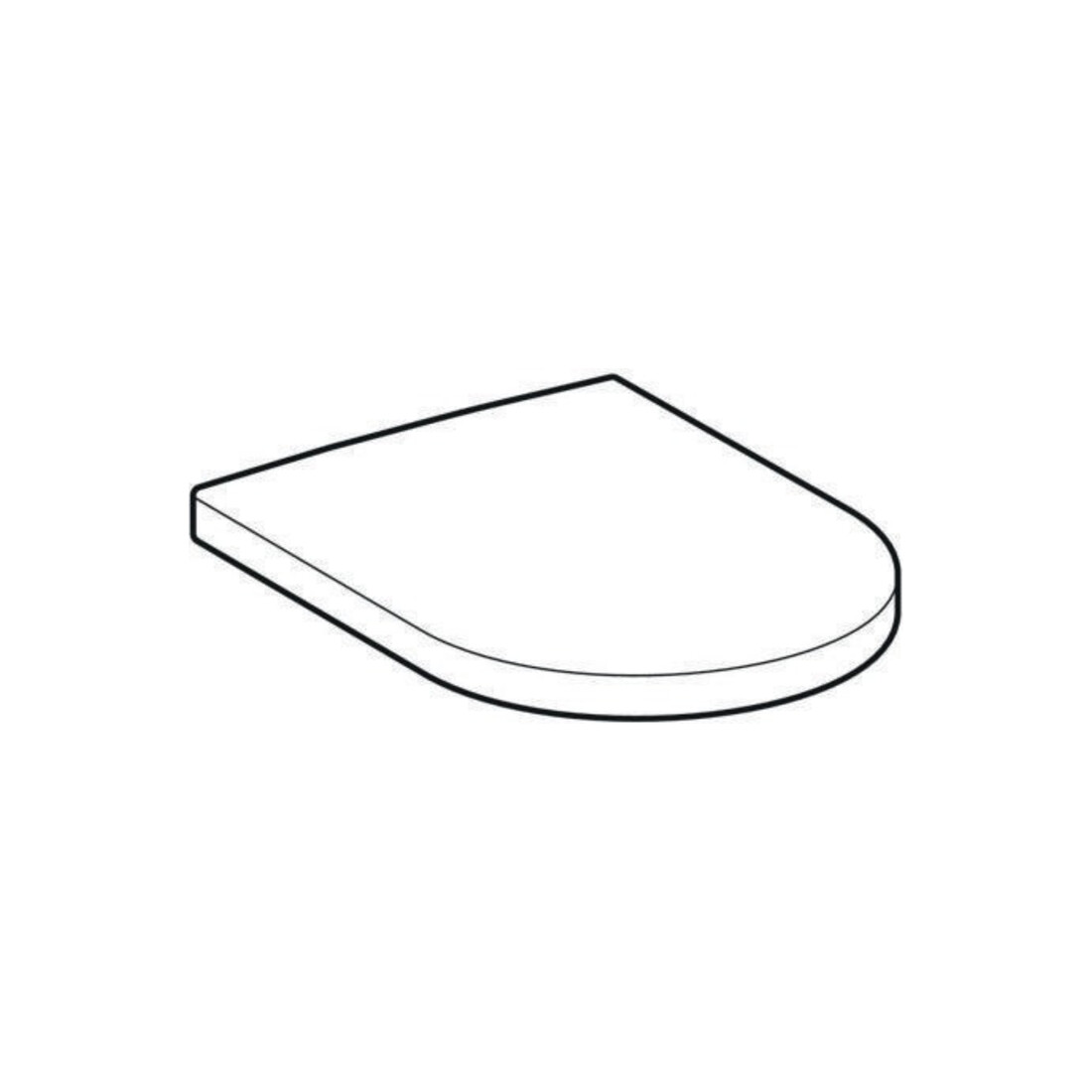Geberit Abattant WC iCon charnières MS chromé, avec frein de chute, blanc