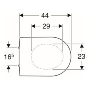 Geberit Abattant WC iCon charnières MS chromé, frein de chute, blanc-2