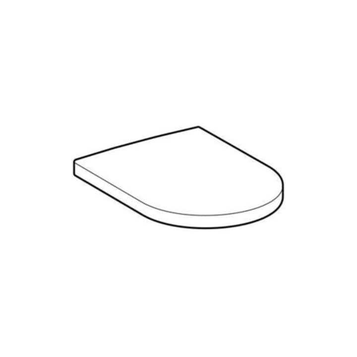 Geberit Abattant WC iCon charnières MS chromé, frein de chute, blanc