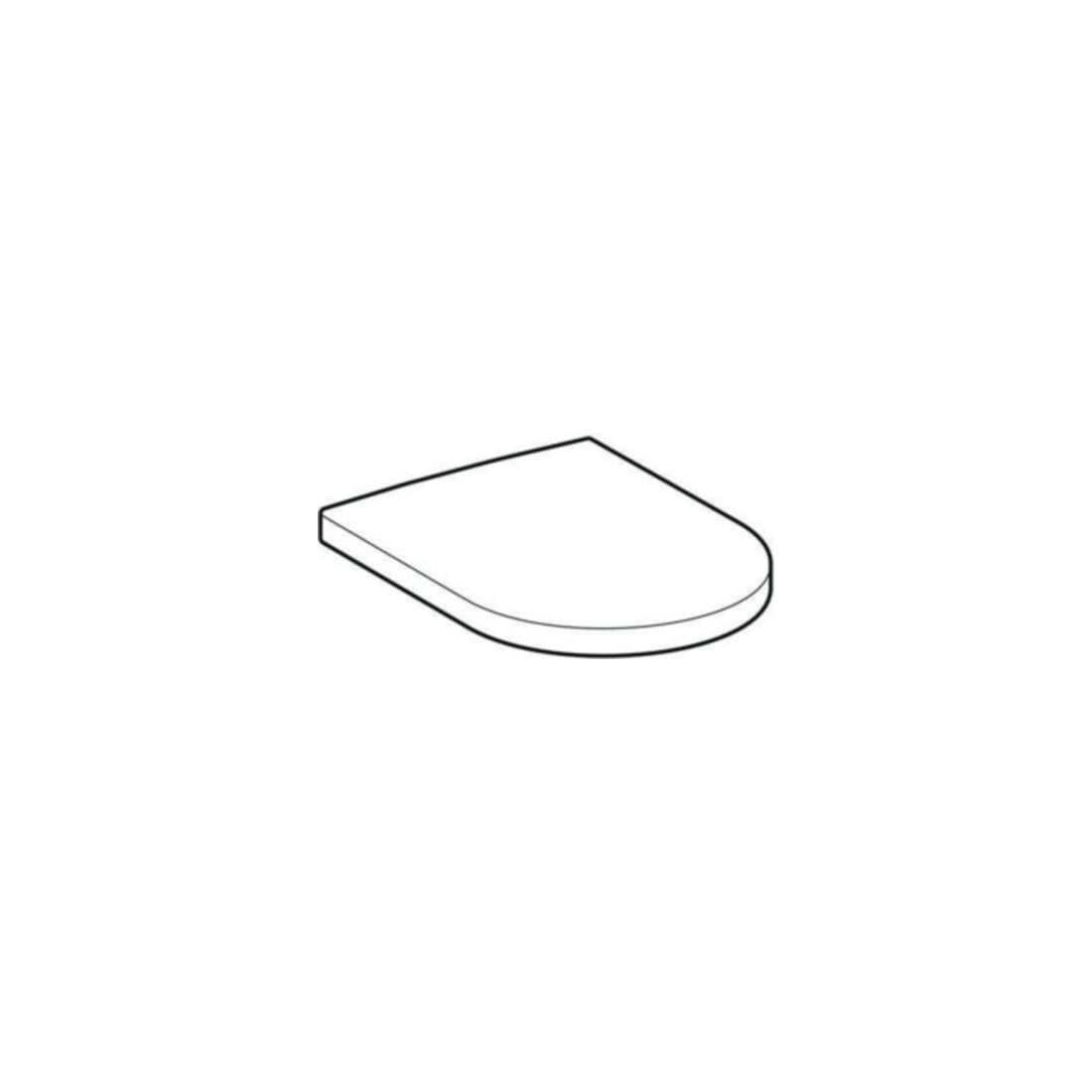 Geberit Abattant WC iCon charnières MS chromé, frein de chute, blanc