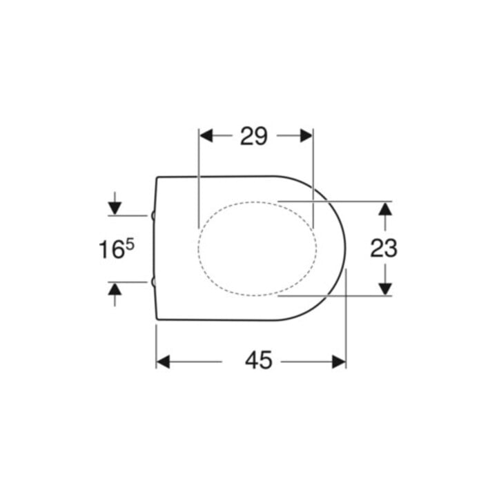 Geberit Abattant WC iCon charnières MS chromé, frein de chute, blanc