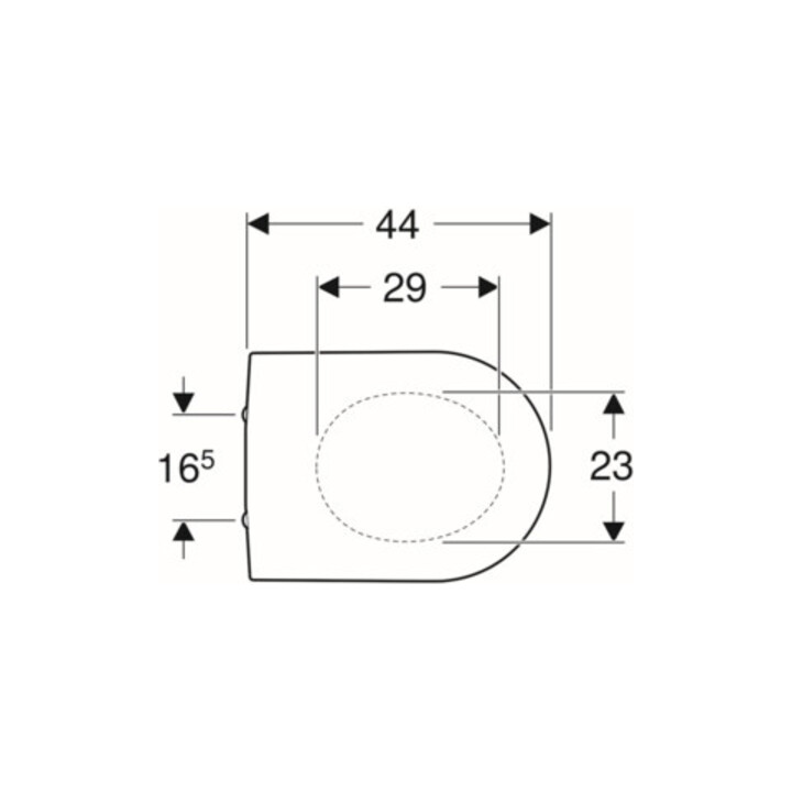 Geberit Abattant WC iCon charnières MS chromé, frein de chute, blanc