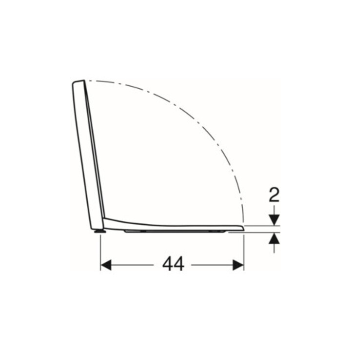 Geberit Abattant WC iCon charnières MS chromé, frein de chute, blanc