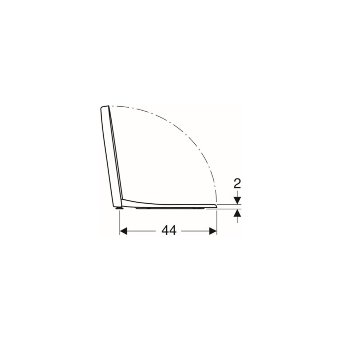 Geberit Abattant WC iCon charnières MS chromé, frein de chute, blanc