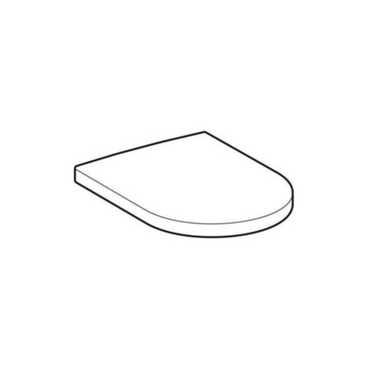 Geberit Abattant WC iCon charnières MS chromé, frein de chute, blanc