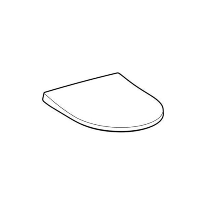 Geberit Abattant WC iCon, design noir, frein de chute, blanc