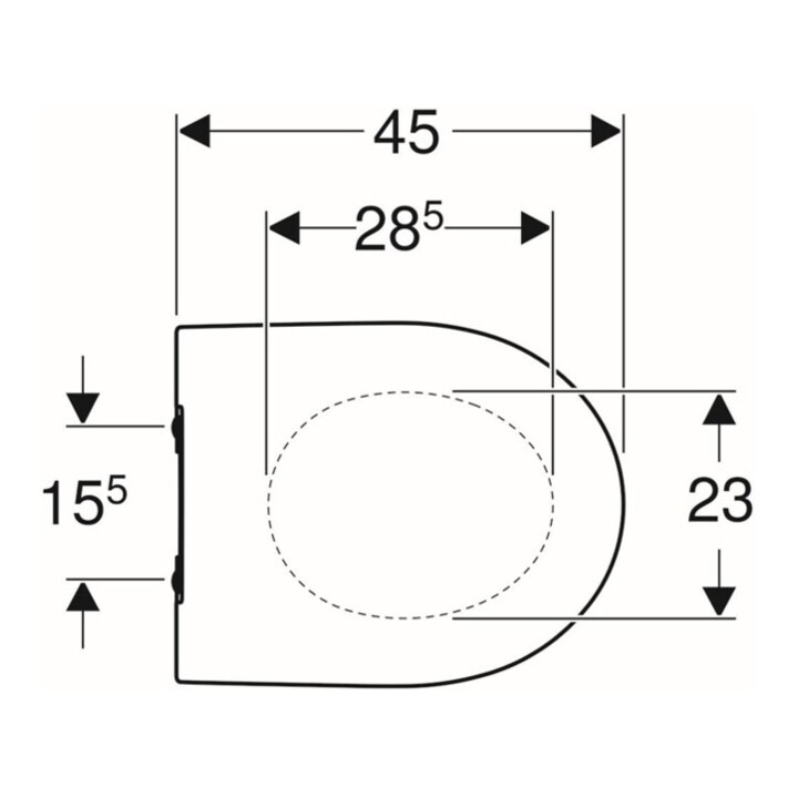Geberit Abattant WC iCon design schl., S. MS vc, abaissement, blanc