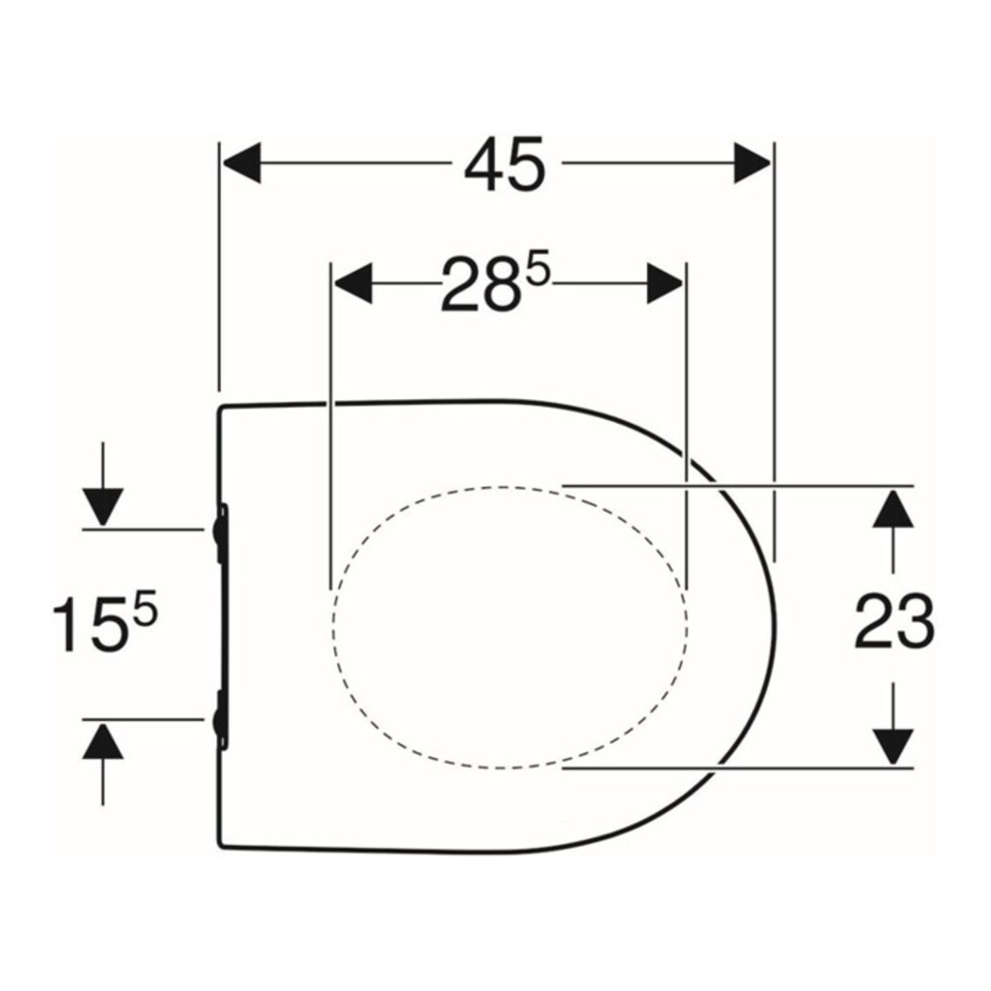 Geberit Abattant WC iCon design schl., S. MS vc, abaissement, blanc
