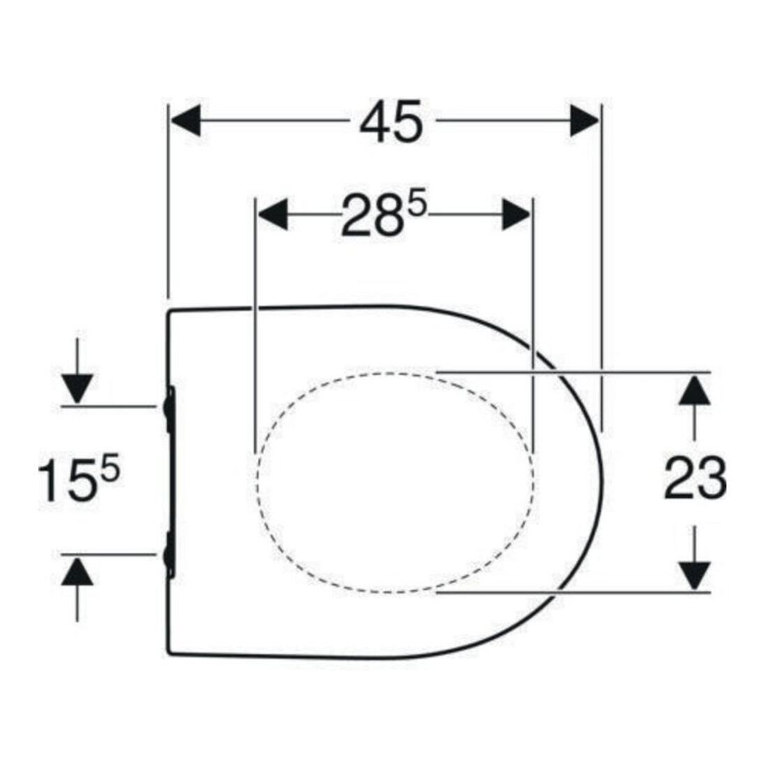 Geberit Abattant WC iCon design schl., S. MS vc, abaissement, blanc