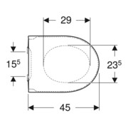 Geberit Abattant WC iCon fixation sup. avec frein de chute, blanc mat-4