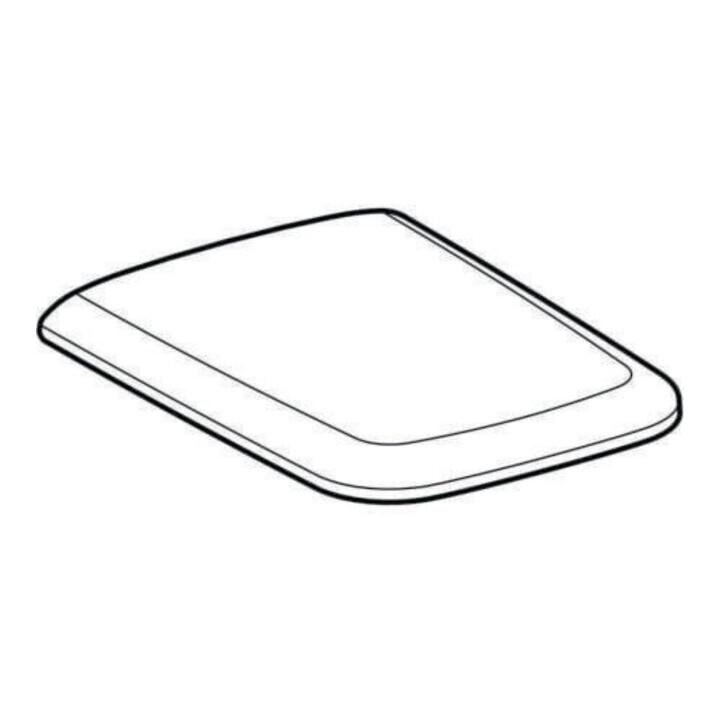 Geberit Abattant WC iCon Square avec déclenchement rapide et frein de chute, blanc