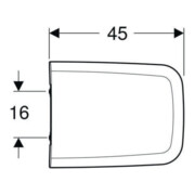 Geberit Abattant WC iCon Square avec déclenchement rapide et frein de chute, blanc-5