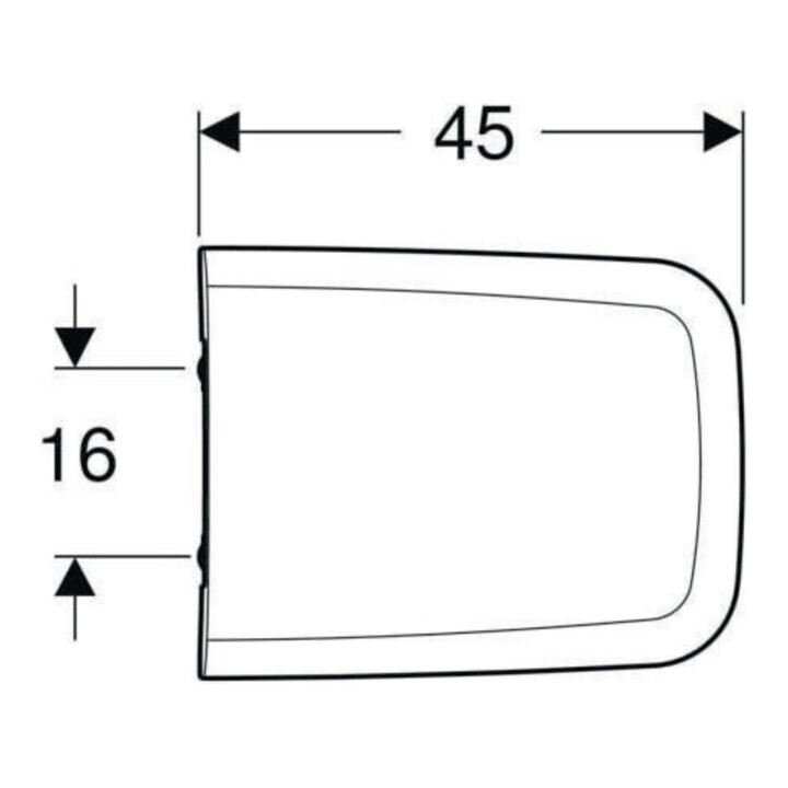 Geberit Abattant WC iCon Square avec déclenchement rapide et frein de chute, blanc