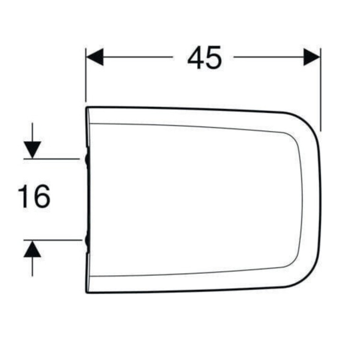 Geberit Abattant WC iCon Square avec déclenchement rapide et frein de chute, blanc