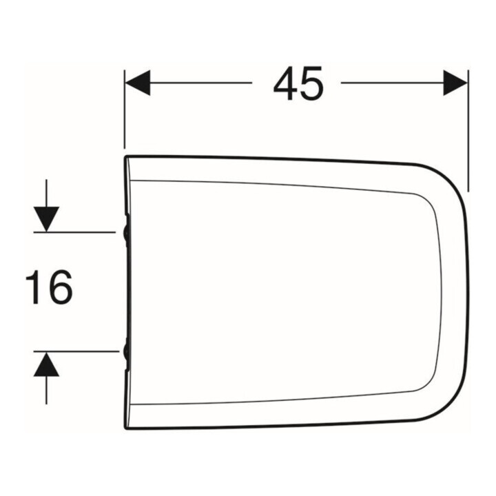 Geberit Abattant WC iCon Square avec déclenchement rapide et frein de chute, blanc