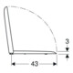 Geberit Abattant WC iCon Square charnière MS chromé, avec frein de chute, blanc
