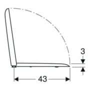 Geberit Abattant WC iCon Square charnière MS chromé, avec frein de chute, blanc-2