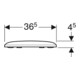Geberit Abattant WC iCon Square charnière MS chromé, avec frein de chute, blanc