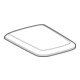 Geberit Abattant WC iCon Square charnière MS chromé, avec frein de chute, blanc
