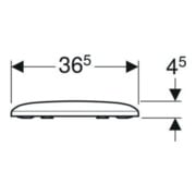 Geberit Abattant WC iCon Square charnière MS chromé, avec frein de chute, blanc-4