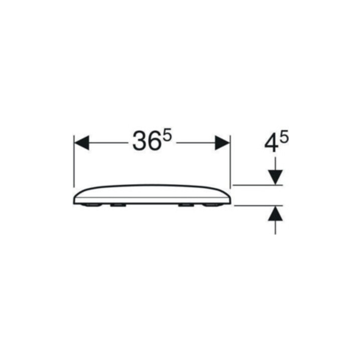 Geberit Abattant WC iCon Square charnière MS chromé, avec frein de chute, blanc