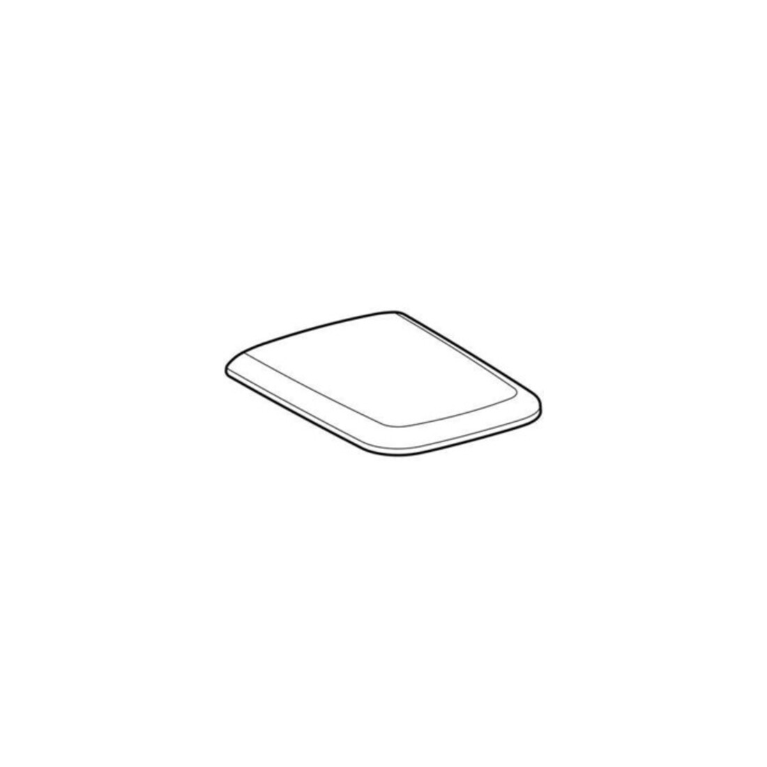 Geberit Abattant WC iCon Square charnière MS chromé, avec frein de chute, blanc